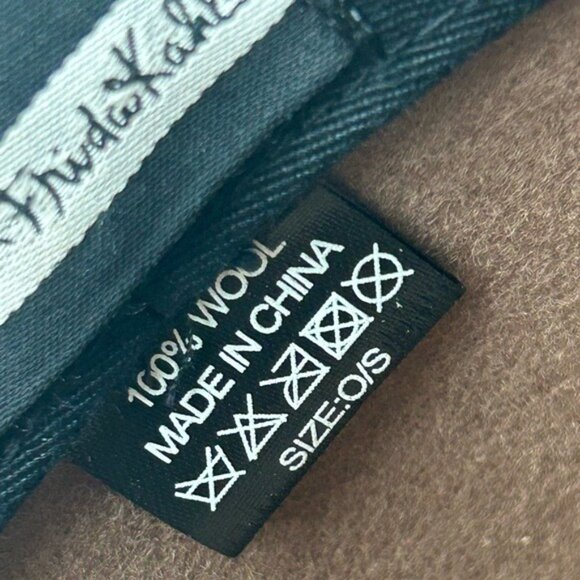 Wyeth x Frida Kahlo 100% Wool Brown Hat with Floral Scarf Detail main image 16